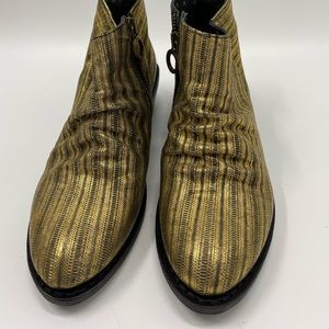 Women Gold Ankle Boot by Fiorentini Baker Size 6.5